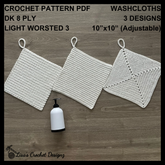 Snowy Crochet Pattern Spa Set – English PDF | Washcloths, Loofah, Scrubbies, Soap Saver & Headband
